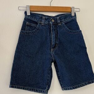 Vintage 90s Boys Carpenter Denim Shorts Patch Pockets Hammer Loop Skater Y2K 8